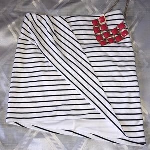 Black & White stripe skirt